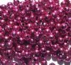 200 5mm Acrylic Metallic Dark Pink Round Beads